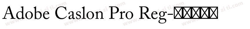 Adobe Caslon Pro Reg字体转换